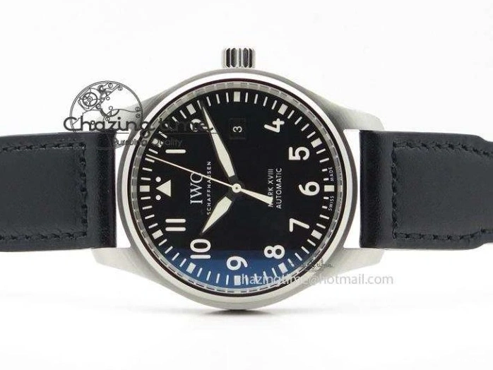 MIROTIME 0212 Mark XVIII IW327001 V6F Best Edition Black Dial On Black Leather Strap A Tailored 7307